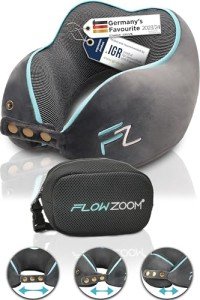 Memory Foam Travel Pillow for Airplanes - Grey