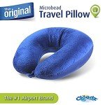 Cloudz Blue Microbead Travel Neck Pillow