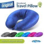 Cloudz Blue Microbead Travel Neck Pillow