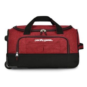 Pacific Gear Heavy Duty Rolling Duffel Bag - Red
