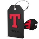 Privacy Luggage Tag with Stainless Steel Loop - Black