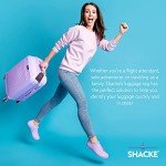 Privacy Luggage Tag with Stainless Steel Loop - Black