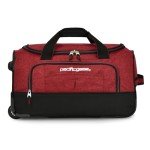 Pacific Gear Heavy Duty Rolling Duffel Bag - Red