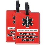 Medical Luggage Tags - 2 Pack Bright Design