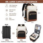 40L Waterproof Carry-On Backpack with USB Port