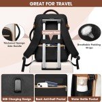 40L Waterproof Carry-On Backpack with USB Port