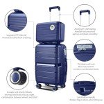 Lightweight 4-Piece Expandable Luggage Set (Blue)