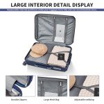 Lightweight 4-Piece Expandable Luggage Set (Blue)