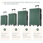 Merax 6-Piece Green Hardshell Luggage Set