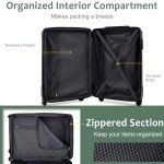 Merax 6-Piece Green Hardshell Luggage Set