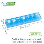 Weekly Pill Organizer - Travel-Friendly, Black
