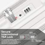 Joyway 5-Piece Expandable Hardside Luggage Set, White