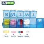 Weekly Pill Organizer - Travel-Friendly, Black