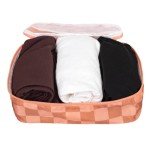 Jadyn 6-Piece Packing Cubes Set - Terracotta Check