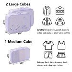 7-Piece Packing Cubes Set for Travel (Purple)