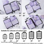 7-Piece Packing Cubes Set for Travel (Purple)
