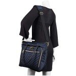 Kenneth Cole Chelsea Quilted Laptop Tote - Navy