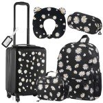 Redbaker Kids 6-Piece Rolling Luggage Set