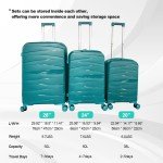 Merax 3-Piece Hardside Luggage Set with Spinner Wheels