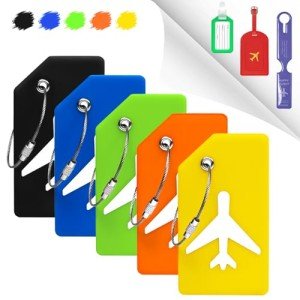 Colorful Silicone Luggage Tags – 5-Pack Set