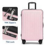 Pink Hard Shell Luggage Set with Spinner Wheels