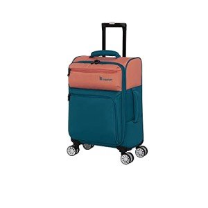 Duo-Tone 22" Softside Spinner Carry-On, Peach/Teal