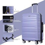 Lightweight 3-Piece Hardshell Suitcase Set - Purple