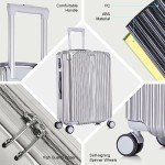 Stylish 4-Piece Silver Hardshell Luggage Set