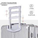Stylish 4-Piece Silver Hardshell Luggage Set