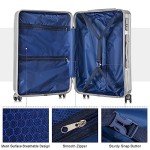 Stylish 4-Piece Silver Hardshell Luggage Set