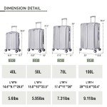 Stylish 4-Piece Silver Hardshell Luggage Set