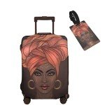 African American Woman Luggage Cover for Travel