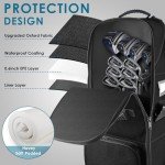 BROTOU Self-Standing Golf Travel Bag with Wheels