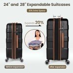 TILYMOL 3-Piece Hardside Spinner Luggage Set