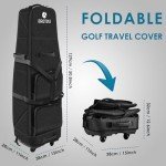 BROTOU Self-Standing Golf Travel Bag with Wheels