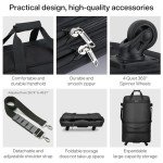 Expandable Black Rolling Suitcase for Travel