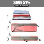 3-Piece Compression Packing Cubes Set - Pink