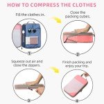 3-Piece Compression Packing Cubes Set - Pink