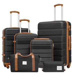 Lightweight 6-Piece Hardshell Luggage Set