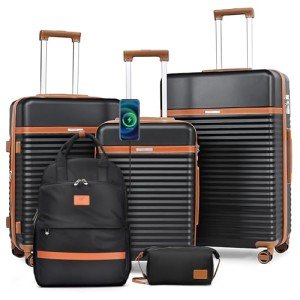 Joyway 5-Piece Hardside Luggage Set with Backpack