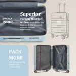 Lightweight 5-Piece Hard Shell Luggage Set - Blue