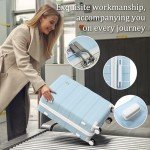 Lightweight 5-Piece Hard Shell Luggage Set - Blue