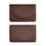 Coffee Leather Business Card Holder for Men & Women