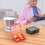 Cute Mini Travel Pill Organizer Case - 4 Pack