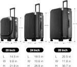 LEVEL8 Grace 3-Piece Hardshell Luggage Set