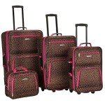 Pink Leopard 4-Piece Softside Luggage Set