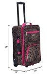 Pink Leopard 4-Piece Softside Luggage Set