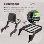 MoKitDora Sport Luggage Rack for Harley Sissy Bar
