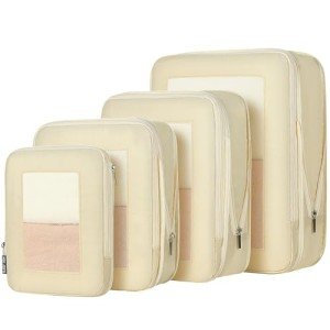 4-Piece Compression Packing Cubes for Travel