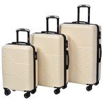 Flieks Lightweight 3-Piece Hardshell Luggage Set
